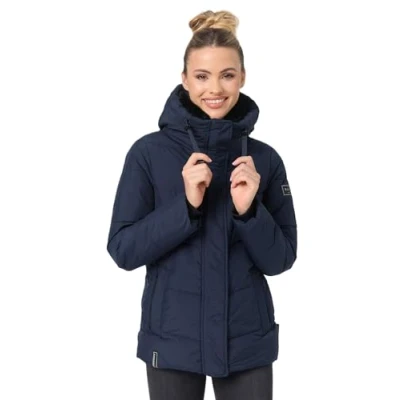 Immagine di Navahoo Giacca trapuntata invernale da donna con cappuccio caldo B980, blu navy, XL