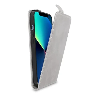 Immagine di Cadorabo Custodia compatibile con Apple iPhone 13 PRO MAX in GRIGIO ROCCIA Protezione Stile Flip di Similpelle Fine Case Cover Wallet Book Etui