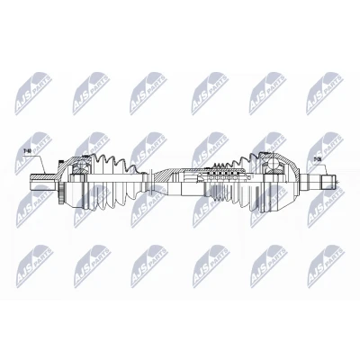 Immagine di NTY NPW VV 059 Albero motore / Semiasse Assale anteriore, anteriore Sx VOLVO: XC90 I