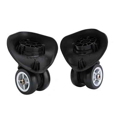 Immagine di MAGT Ruote Trolley Ricambio Samsonite, 2Pcs valigie in plastica universali PVC per Bagagli Set di Accessori Riparazione Neri