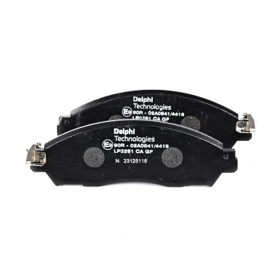 Immagine di DELPHI LP3291 Kit pastiglie freno con segnalatore acustico usura senza lamierino anticigolío accessori NISSAN: NP300 Navara Pick up