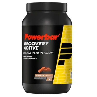 Immagine di Powerbar Recovery Active Chocolate 1210g Bevanda di Siero Rigenerazione con Carboidrati + Magnesio e Zinco