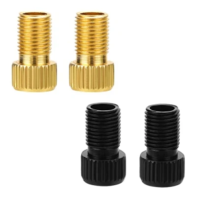 Immagine di Qkurt Adattatore da Presta a Schrader Bike Valve Adaptor, in Alluminio lega Convertitore Bicicletta