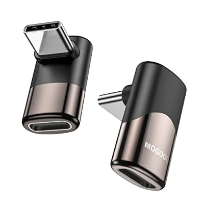 Immagine di MOGOOD adattatore USB C a 90 gradi estensore da maschio femmina Trasmissione dati Type PD100W ricarica rapida e passaggio video 8K@60Hz,per accessori steam deck altri