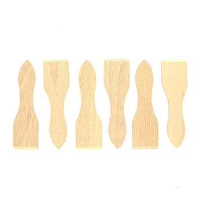 Immagine di Fackelmann 8641650 Set di 6 spatole per raclette in legno, colore: Marrone