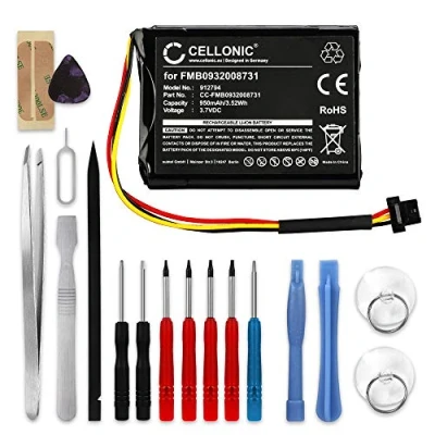 Immagine di CELLONIC® Batteria FMB0932008731 AHA11110005 6027A0089521 Compatibile con navigatore Tomtom Go 500 510 50 Start Ricambio 950mAh + Set di Strumento, Sostituzione, pila, accu