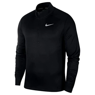Immagine di Nike Performance M NK Pacer TOP HZ Maglietta a manica lunga, Uomo, Taglia: XXL, Black/reflective silver