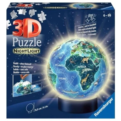Immagine di Ravensburger Erwachsenenpuzzle Animali Terra in Design, Luce Notturna, Colore Giallo, 11844