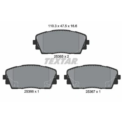 Immagine di TEXTAR 2536501 Kit pastiglie freno con segnalatore acustico usura KIA: Picanto II, Van / Hatchback