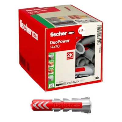Immagine di Fischer DUOPOWER 14x70 LD Tassello a 2 componenti 70 mm 14 538254 20 pz.