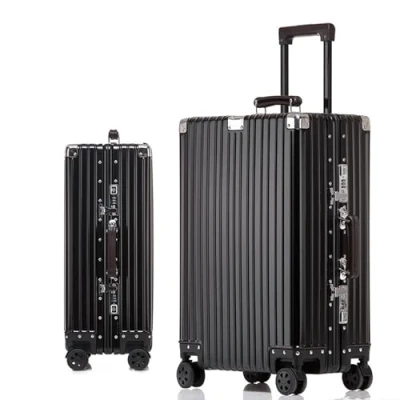 Immagine di Meoky Valigia in Metallo Alluminio Argento Carry on Suitcase con Ruote girevoli,6,29in