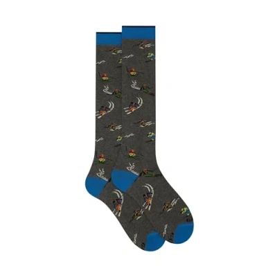 Immagine di Gallo LONG WITH Skier Motif Calzettoni, Uomo, Taglia: One Size, Pirite
