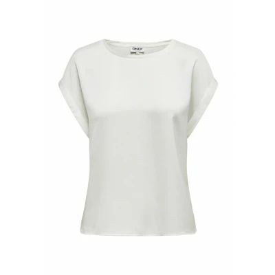 Immagine di ONLY Onllieke S/S Satin Mix Top Wvn Noos Camicia a Maniche Corte, Bianco, XS Donna