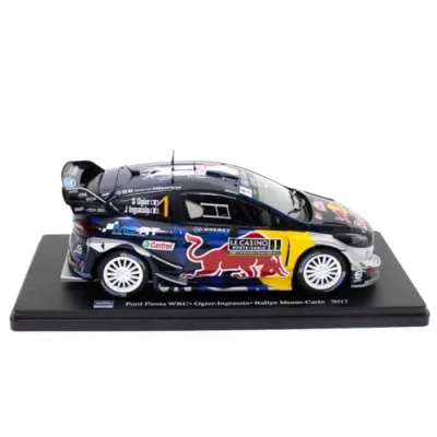 Immagine di OPO 10 Modellino Auto in Scala 1/24 Compatibile con Ford Fiesta WRC Ogier Ingrassia Rally Monte Carlo 2017 WRC501