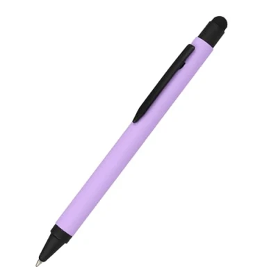 Immagine di penna a sfera in alluminio, pennino capacitivo colore blu, con softtouch, capacitivo, 1 pezzo