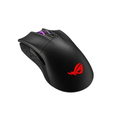 Immagine di ASUS ROG Gladius II Wireless Mouse Gaming, Doppia Connettività: e Bluetooth, 16000 DPI, Design Ergonomico, Aura Sync RGB, Socket Switch Push Fit, Omron, Nero