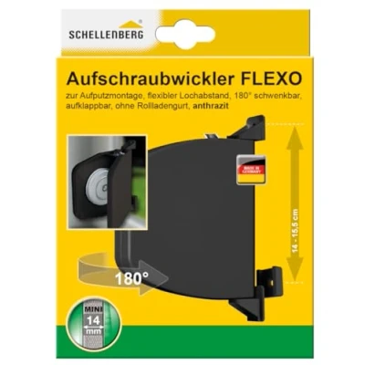 Immagine di Schellenberg 50149 Mini avvolgitore a Nastro Montato in Superficie, Carbone, Aufklappbar und Höhenverstellbar