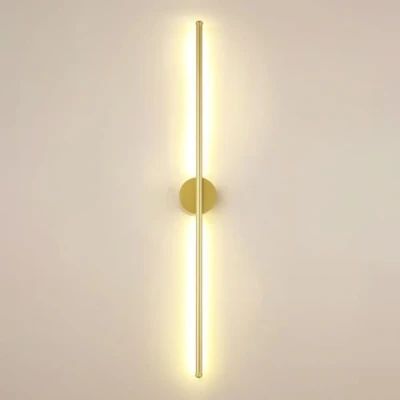 Immagine di Jadssox Lunga Striscia LED Lampada da Parete Tubo lineare Applique Oro per Interni vanità apparecchio di Illuminazione Dorate Camera Letto Scale corridoio