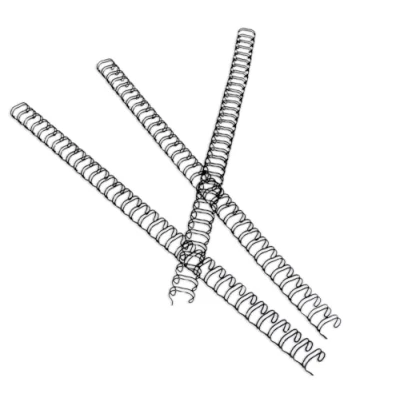 Immagine di RAYSON Spine per rilegatura a filo, capacità di 25 fogli, passo 3:1, anelli 34 anelli, A4, 6,4 mm, nero, confezione da 100