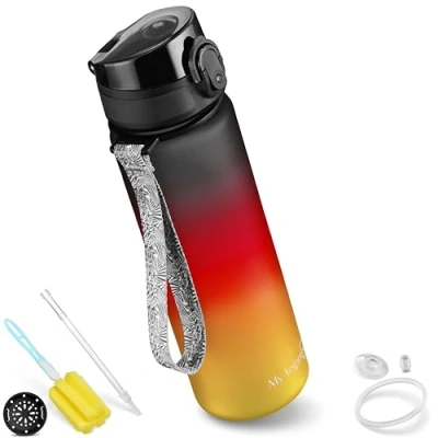 Immagine di My Vesperbox Minny, Borraccia per Bambini, a Prova di perdite, 350 ml, 500 750 con Cannuccia o colino, Leggera Bottiglia d&#039;Acqua in Tritan, se