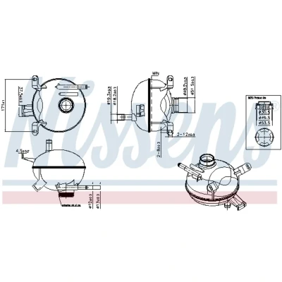 Immagine di NISSENS 996171 Vaschetta Radiatore 0,9 con calotta/coperchio OPEL: Corsa B Hatchback