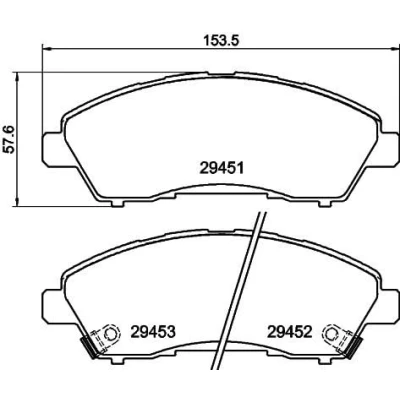 Immagine di HELLA 8DB 355 041 211 Kit pastiglie freno con segnalatore acustico usura accessori