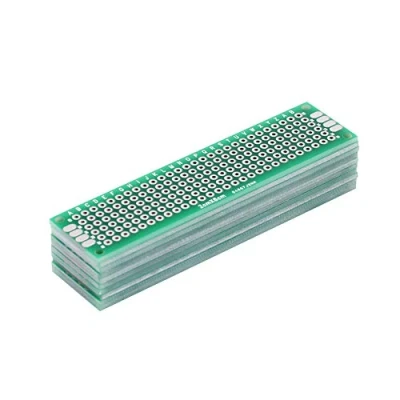 Immagine di Circuito universale 2 x 8 cm stampato a doppia faccia Spray Tin Prototyping Circuit Board per/Saldatura Elettronica fai da te 10 pezzi