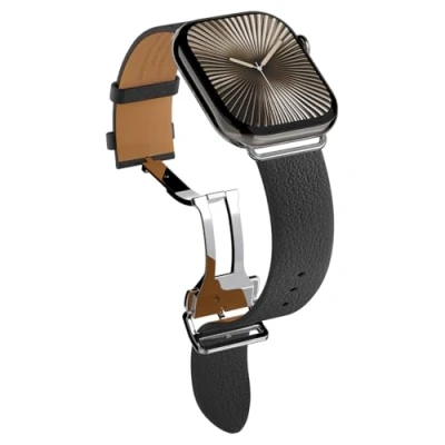 Immagine di Spigen Cinturino Enzo Compatibile con Apple Watch Ultra 2/1 49mm, Series 10 46mm, 9/8/7/6/5/4 45mm/44mm e 3/2/1 42mm Nero