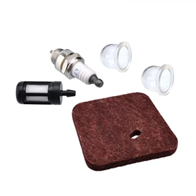 Immagine di Filtro Aria Carburante Candela Lampadina per Primer carburatore Stihl FS38 FS45 FS46 FS55 HS45 FC55 KM55 decespugliatore