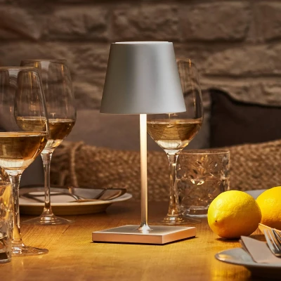 Immagine di Sigor Nuindie mini lampada da tavolo ricaricabile a LED, Easy Connect, argento,
