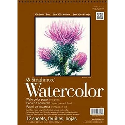Immagine di Strathmore str 440 2 12 Foglio Pad No. 140 Acquerello spiralato, 11 da 38,1 cm