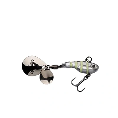 Immagine di Berkley Berkleypulse Spintail, Esca Artificiale Pesca, Glow Silver Zebra, 6 cm 9 g