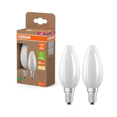 Immagine di OSRAM 4099854253805 LED (monocolore) ERP A (A G) E14 Forma di candela 2.2 W = 40 Bianco caldo (Ø x A) 35 mm 2 pz.