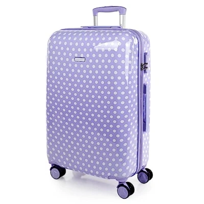 Immagine di ITACA Valigia Bambina Mediano Bambini Resistente e leggera Trolley con 4 ruote Cabina aereo Bambino Lucchetto a combinazione 702460, Malva