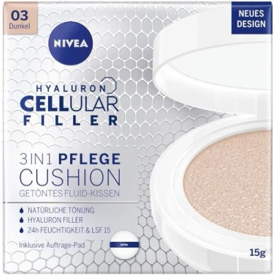 Immagine di NIVEA 3 in 1 Cuscino anti età per colorazione naturale e umidità, pelli più scure, 15 g (confezione da 1)