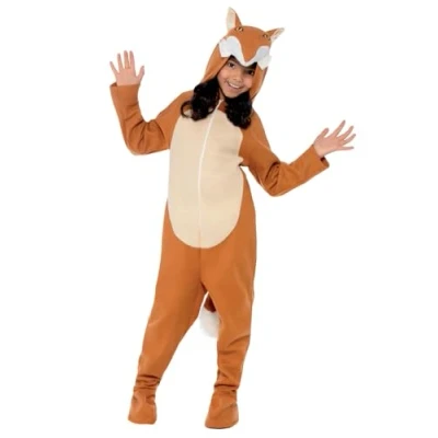 Immagine di SMIFFYS Costume Volpe, Arancione, Pezzo Unico con Copricapo e Coda