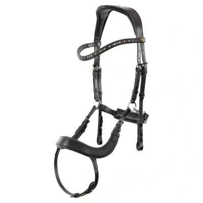 Immagine di BR Briglia Mirfield Cob Nero / Argento