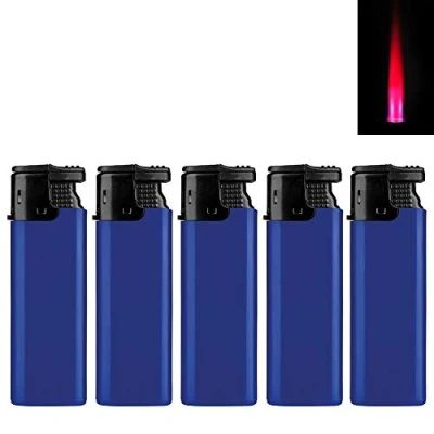 Immagine di Sepilo accendino turbo Calidas rosso fiamma gas ricaricabile antivento (blu 5 accendini)