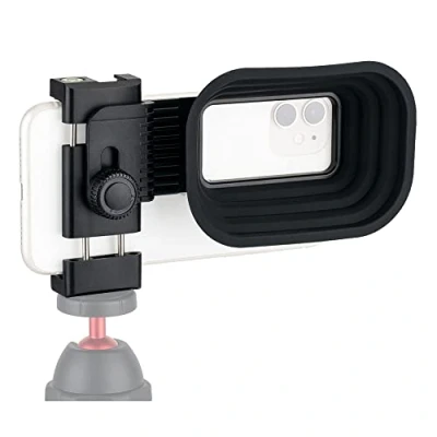 Immagine di KIWIFOTOS 2 in 1 Smart Phone Universale Anti Riflessione Cappuccio con Clip Del Telefono Rimovibile per iPhone 13 12 11 XS X XR 8+ 8 7+ 7 6S + e Android Galaxy Mate MI Elimina i Riflessi Finestra