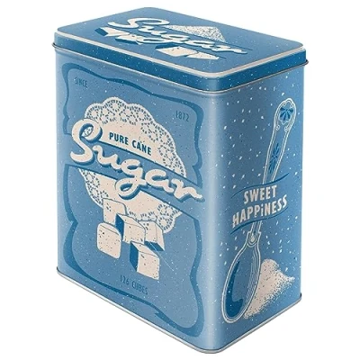 Immagine di Nostalgic Art Contenitori in latta retrò l, 3 Sugar Idee regalo per la cucina, scatola grande, design vintage