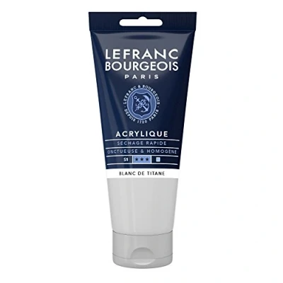 Immagine di Lefranc Bourgeois Fine Acrylic Colore Acrilico, Bianco (Titanium White), 80 ml