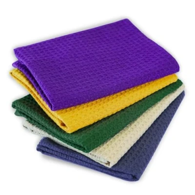 Immagine di YOGAN Confezione da 5 strofinacci cucina, 100% cotone, 50 x 70 cm, tessuto a nido d&#039;ape, super morbidi, assorbenti, senza pelucchi (multicolore)