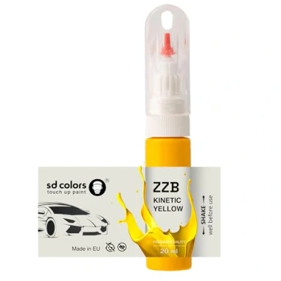 Immagine di SD COLORS KINETIC GIALLO ZZB ritocco 20 ML vernice conveniente pennello per riparazione graffi (solo vernice)