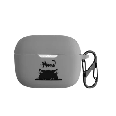 Immagine di kwmobile Custodia per JBL Tune 230 NC TWS / T230NC Cover Protezione Resistente Auricolari Wireless in Silicone Antigraffio Gatto Nero