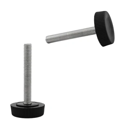 Immagine di SKIR&#039;CO 2 piedini di livellamento per mobili, M6 x 40 mm, gambe rotonde regolabili, diametro 25 piedino livellatore filettatura