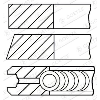 Immagine di GOETZE ENGINE 08 425200 00 Kit Fasce Elastiche 82