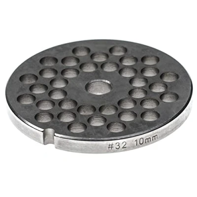 Immagine di vhbw piastra forata 32, diametro fori 10mm, foro centrale 13,4mm, acciaio inossidabile compatibile con ADE, Caso, Fama, KBS, Porkert tritacarne