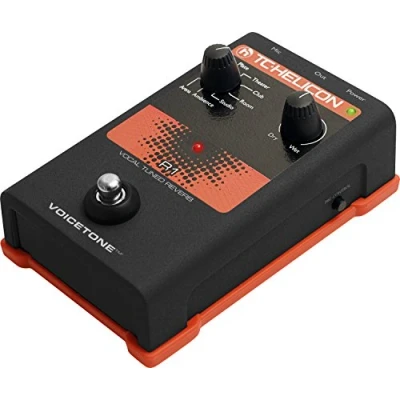 Immagine di TC Helicon VOICETONE R1 Stompbox a pulsante singolo per riverbero vocale dal vivo di qualità da studio