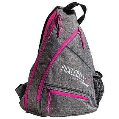 Immagine di Franklin Sports Pickleball X Elite Performance Sling Bag Borsa Ufficiale del US Open, Official of The Open (Gray/Pink), Gray/Pink
