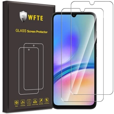 Immagine di WFTE [2 Pezzi Vetro Temperato per Samsung Galaxy A05/A05S Pellicola Protettiva [Durezza 9H][ Anti graffio][Anti Impronte][Senza Bolle]